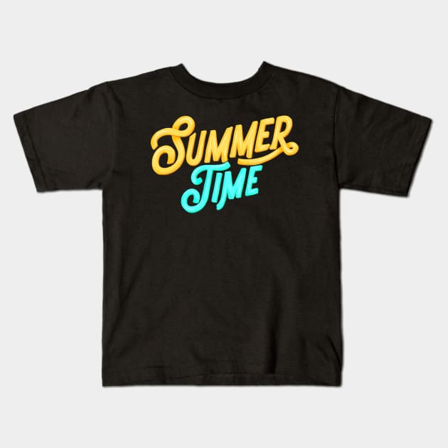 Summer TIME Kids T-Shirt by SUMAMARU